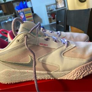 Nike White and Pink Sneakers